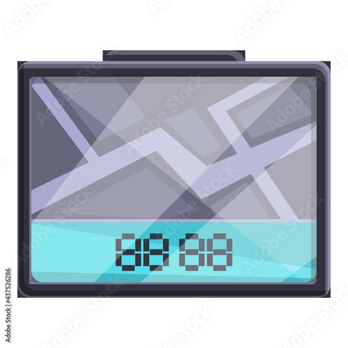 Taximeter monitor icon. Cartoon of Taximeter monitor vector icon for web design isolated on white background