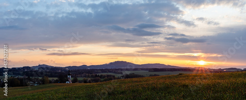 sunset in the mountains