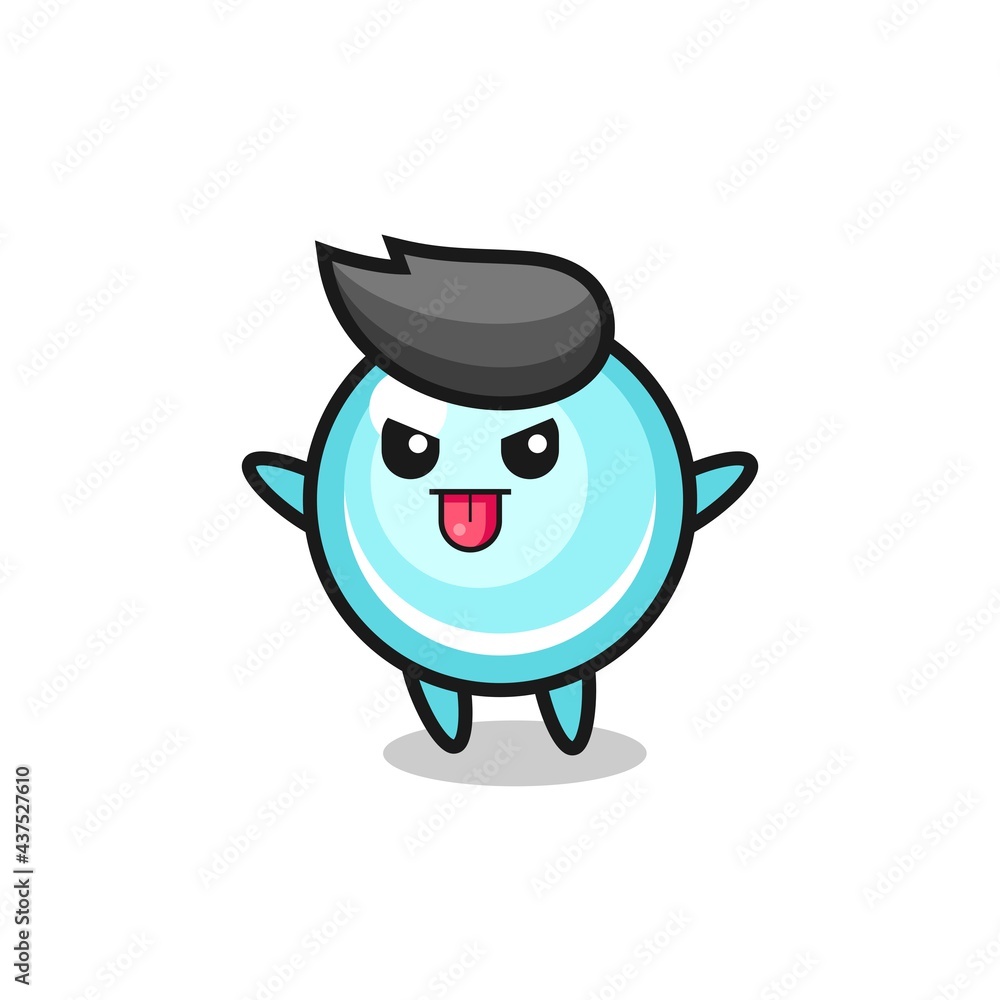 Obraz premium naughty bubble character in mocking pose