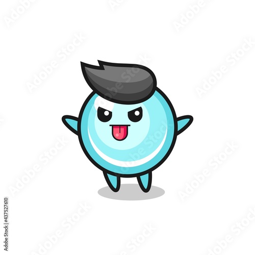 naughty bubble character in mocking pose