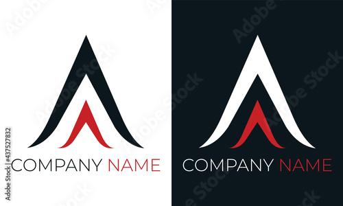 Initial letter A logo vector design template. Creative modern trendy typography and black colors.