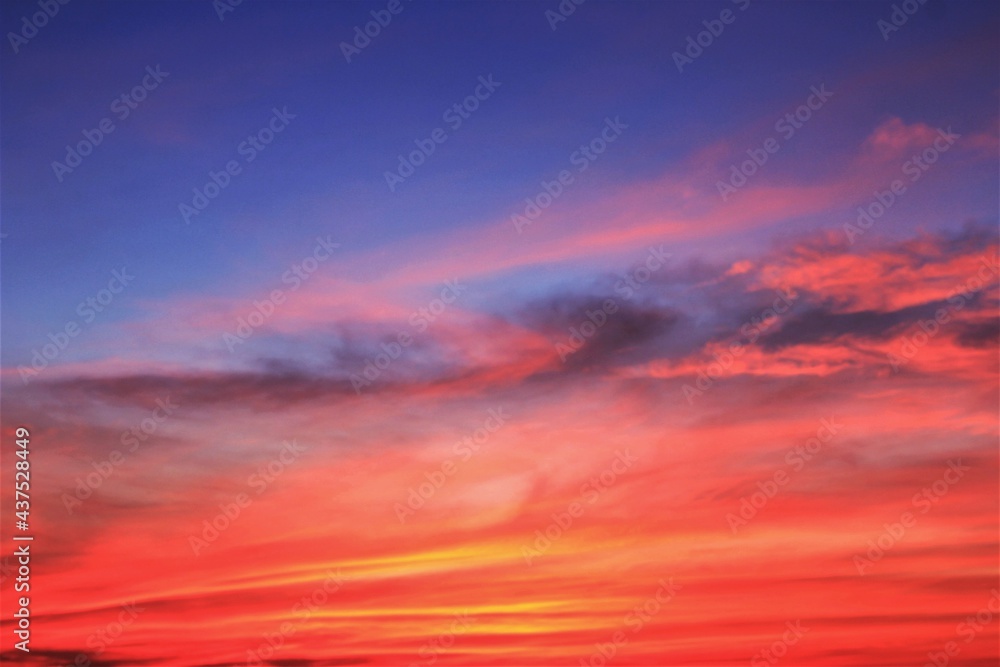 sunset in the sky. abstract background stock photo 