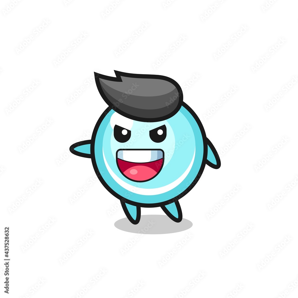 bubble cartoon with very excited pose bubble cartoon with very excited pose