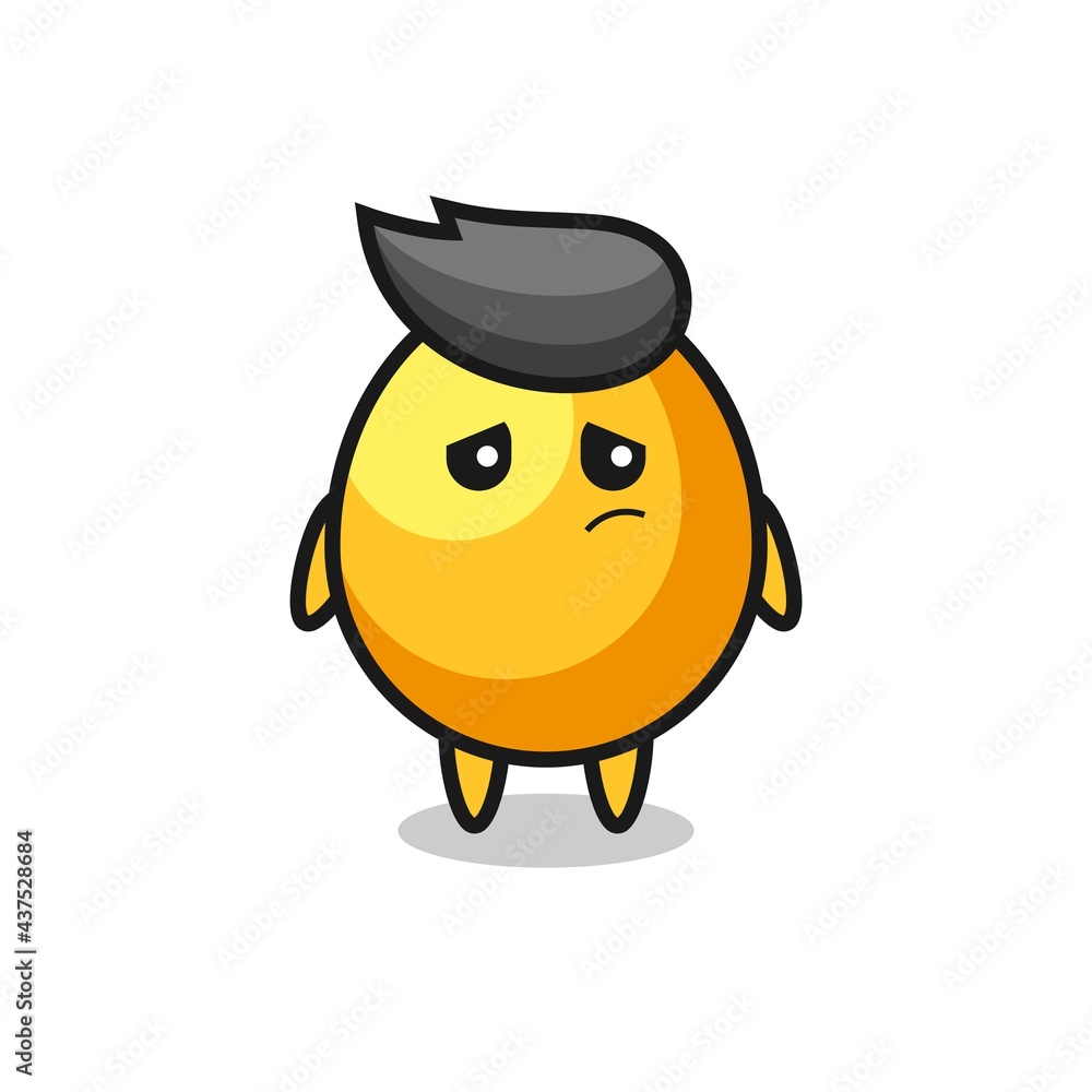 the lazy gesture of golden egg cartoon character