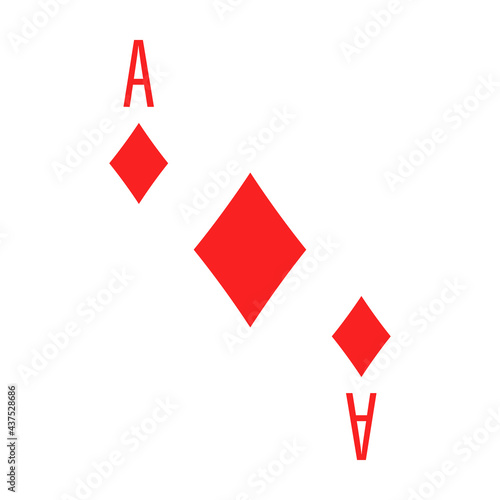 Illustration for diamond poker card.