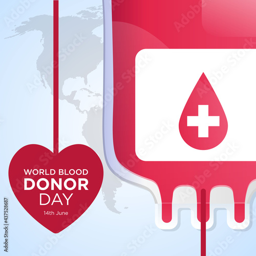 World Blood Donor Day illustration vector graphic of perfect for greeting card, background, invitation, madicine, web, icon, simple wallpaper, ornament