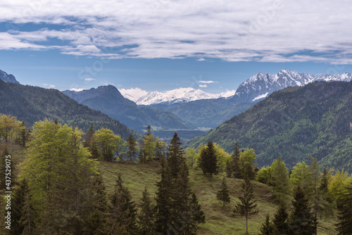 Blick ins Tal und Berge von der Obaerauerbrunsbach Alm