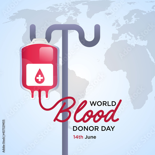 World Blood Donor Day illustration vector graphic of perfect for greeting card, background, invitation, madicine, web, icon, simple wallpaper, ornament