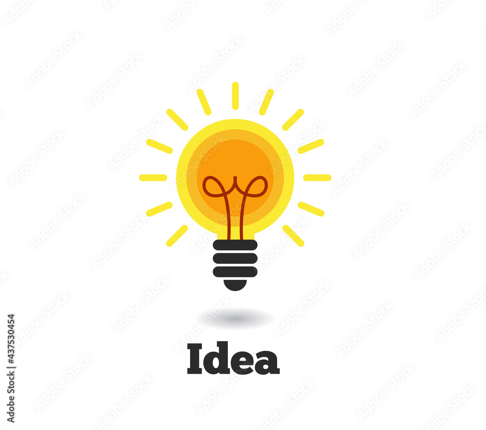 Bright Creative Idea Concept Abstract Shining Light Bulb Bright Creative Idea Concept Abstract Shining Light Bulb
