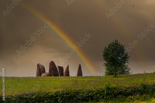 rainbow over the fields