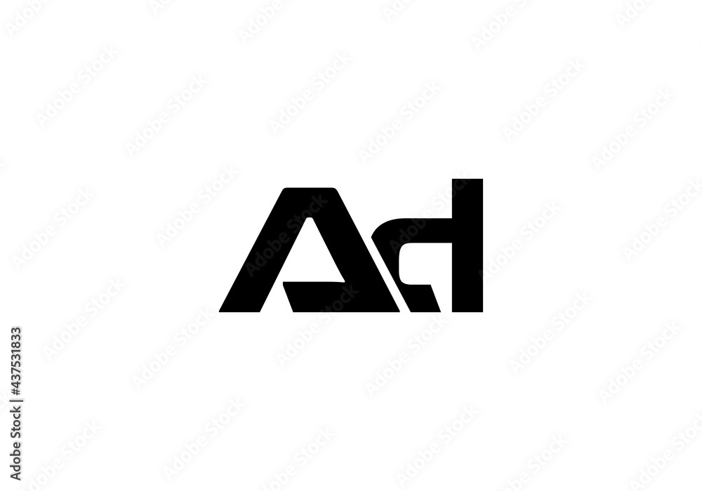 Obraz premium this is a latter AD logo icon