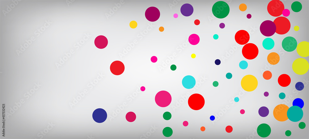 Rainbow Confetti Trendy Vector Background.
