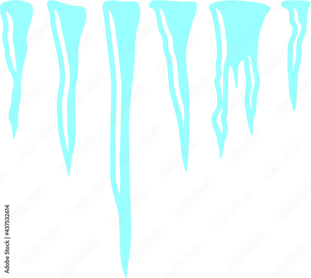 Vector illustration of the icicles
