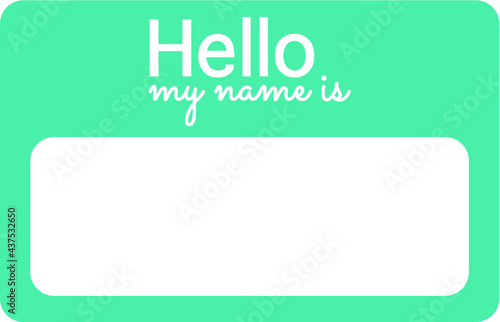 Vector illustration of the name tag
