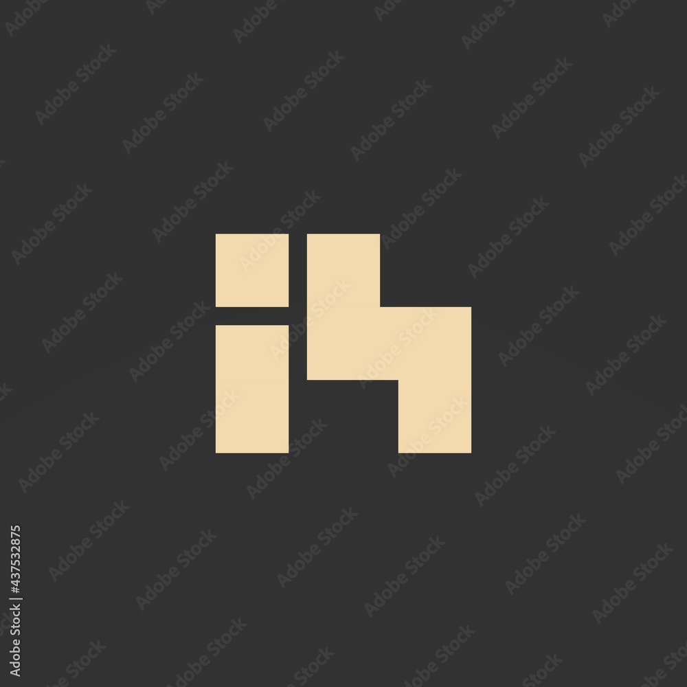 Intial IH With Gold And Black Background Suitable For Corporate Intial IH With Gold And Black Background Suitable For Corporate