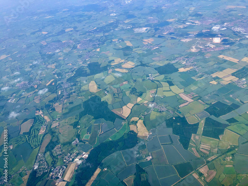 aerial view of the countryside