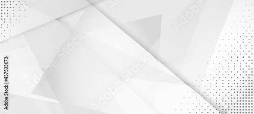 Halftone Modern Gray Vector Background. Geometric Dots Texture.