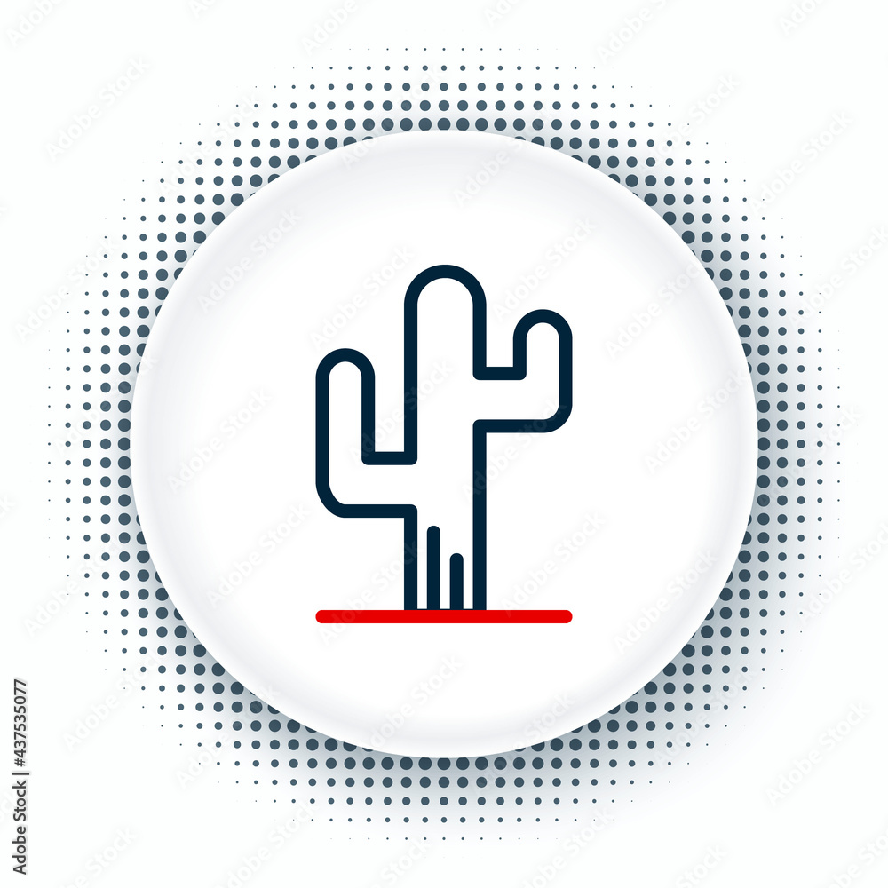 Line Cactus icon isolated on white background. Colorful outline concept. Vector Line Cactus icon isolated on white background. Colorful outline concept. Vector