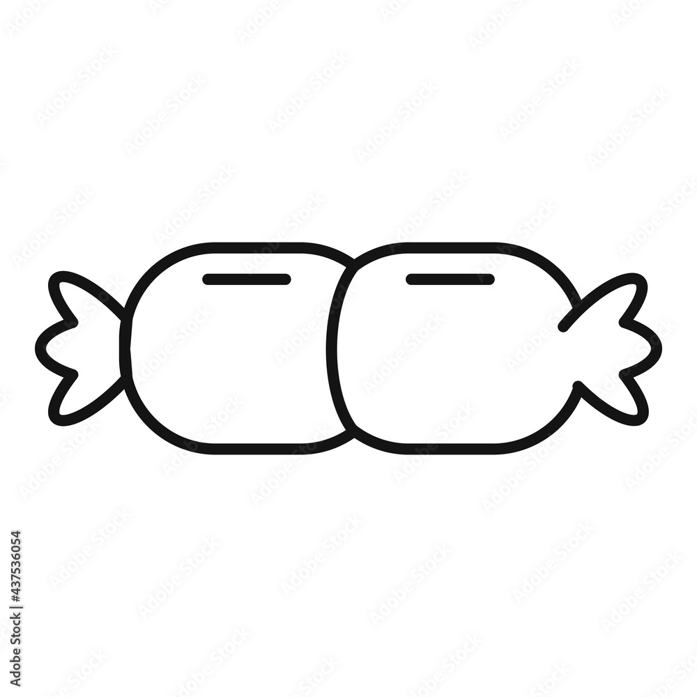 Sausage icon, outline style Sausage icon, outline style