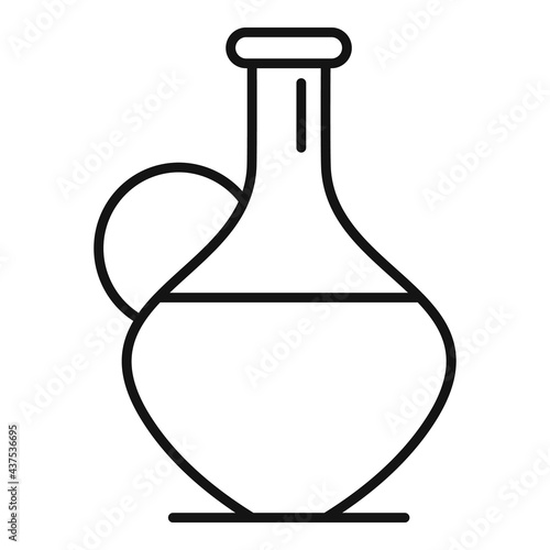 Oil jug icon, outline style