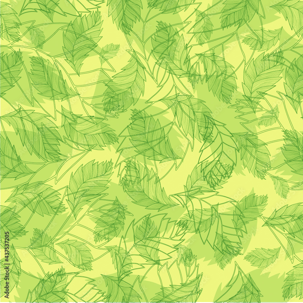 Leaves pattern for print.