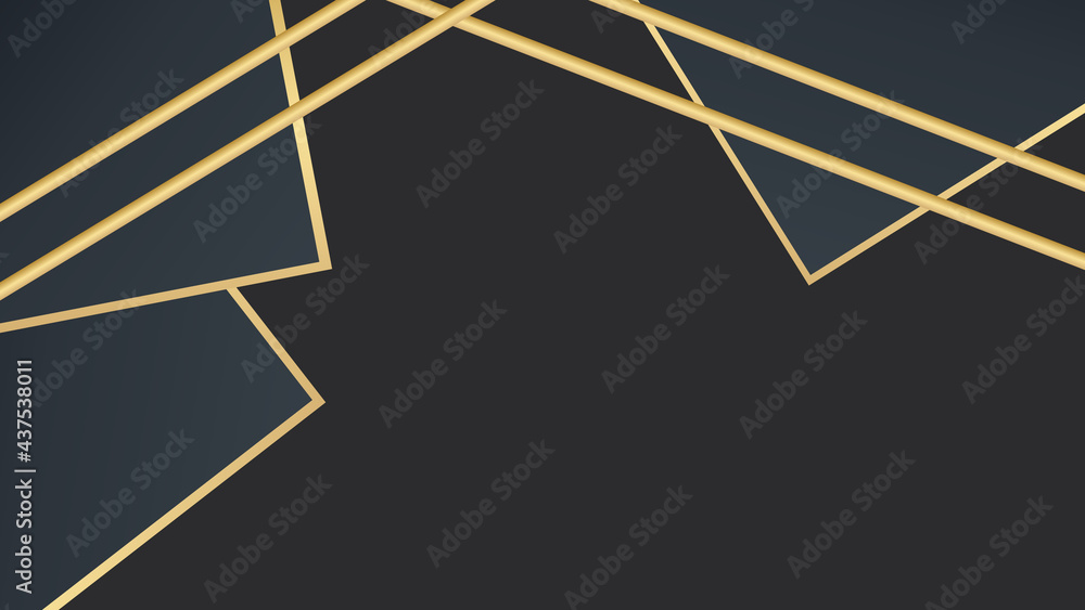 Elegant navy black gold background with overlap layer. Suit for business, corporate, institution, party, festive, seminar, and talks