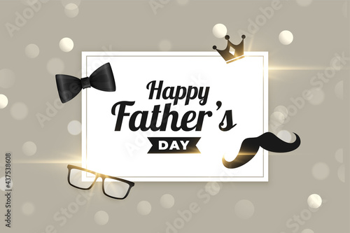 nice happy fathers day realistic card