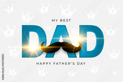 happy fathers day shiny card design