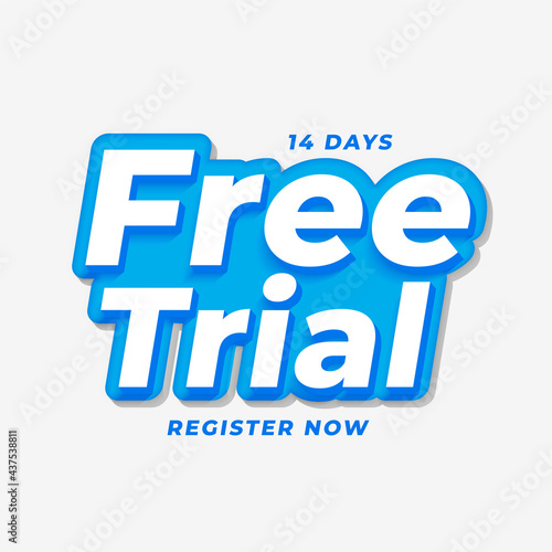 14 days free trial background design