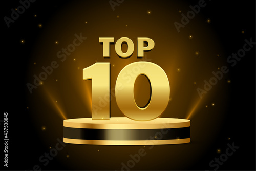 top 10 best golden podium award background
