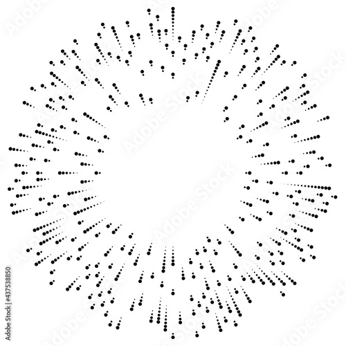 Radial lines radiance, burst, starburst, sunburst effect design element