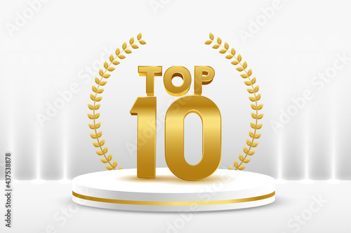 top 10 golden podium award background