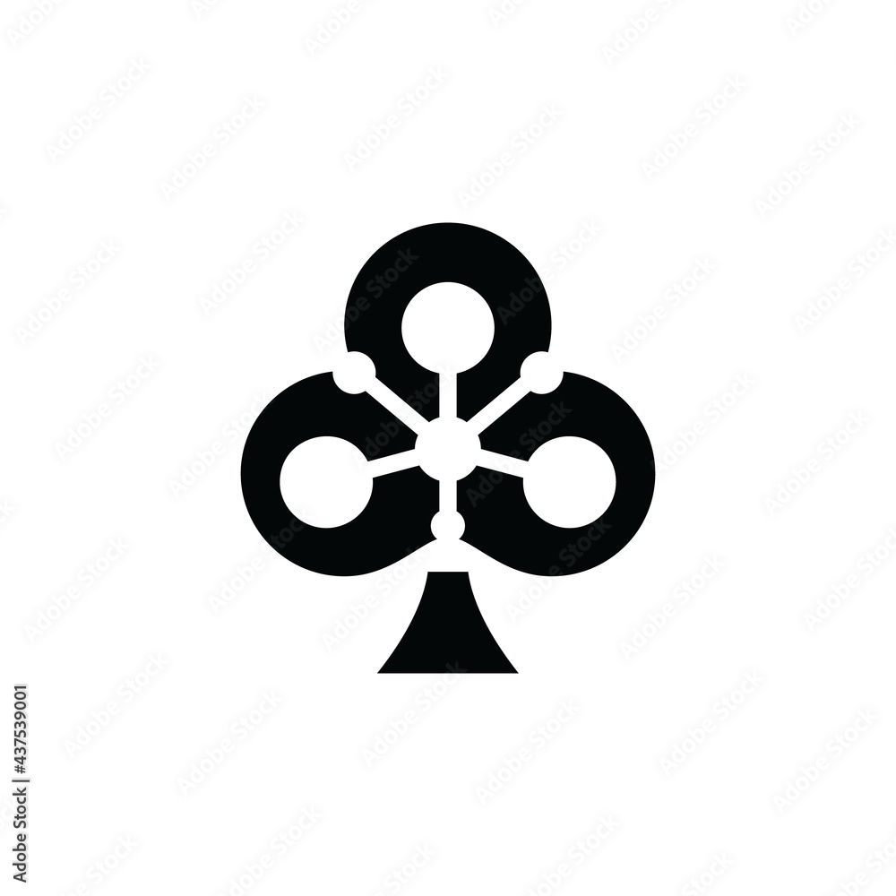 Logo Design Vector Double Meaning Combination of Home And poker Logo Design Vector Double Meaning Combination of Home And poker