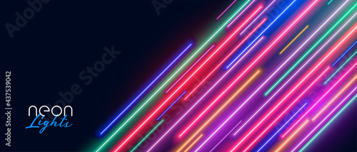 led light neon streaks show banner photo