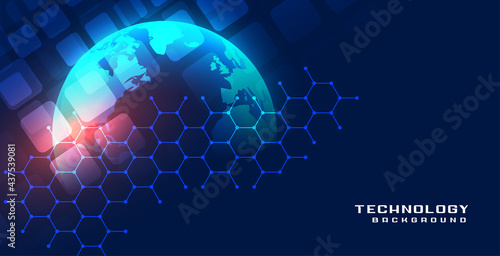 digital global world technology concept banner