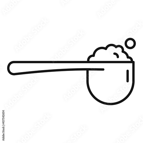 Softener plastic spoon icon, outline style