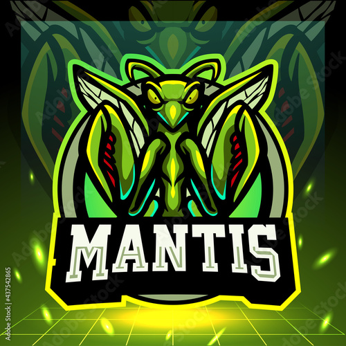 Mantis mascot. esport logo design