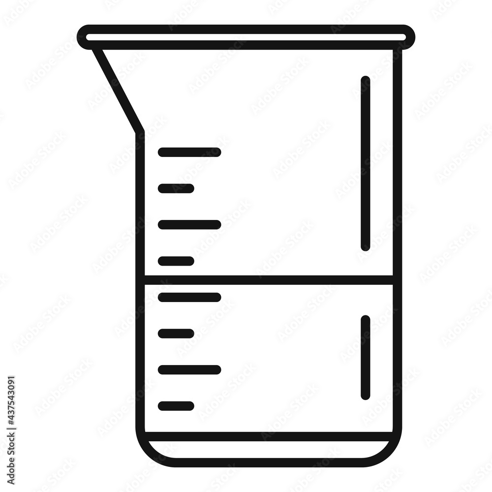 Softener measurement pot icon, outline style Softener measurement pot icon, outline style