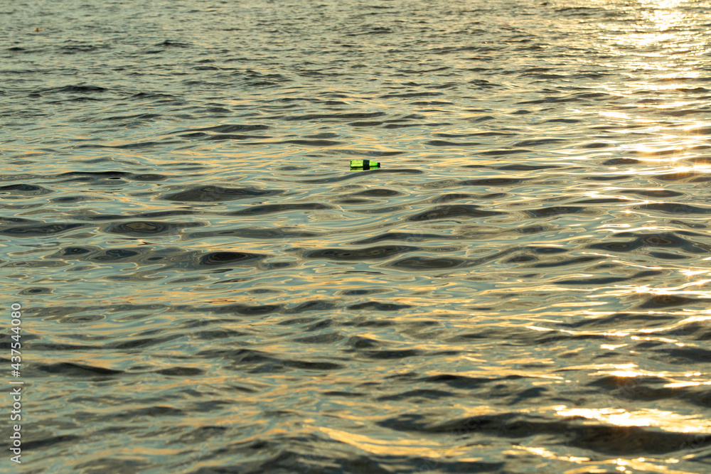 trash of plastic mineral water bottle on the sea trash of plastic mineral water bottle on the sea