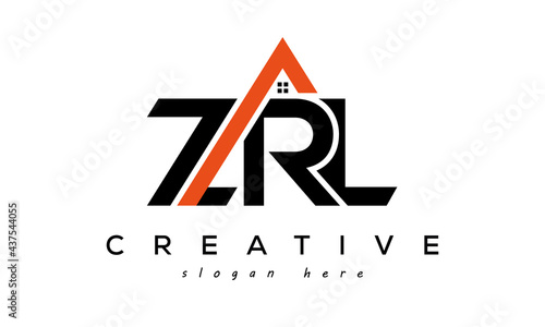 initial ZRL letters real estate construction logo vector photo