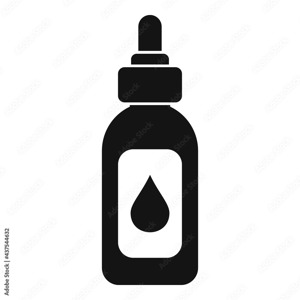 Essential oils bio dropper icon, simple style Essential oils bio dropper icon, simple style