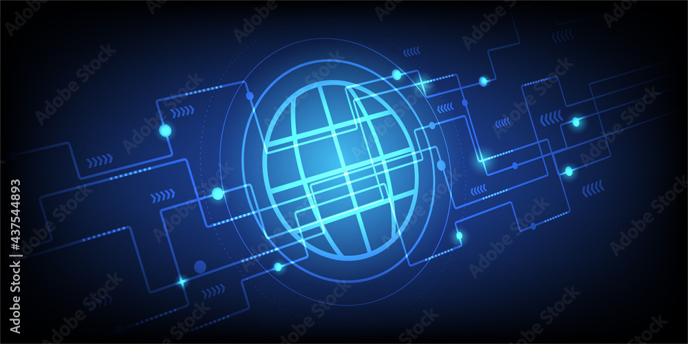 Graphics Illustration world earth on dark blue background connection of network communication system Abstract digital landscape with particles dots Big Data Analytic using for infographic presentation Graphics Illustration world earth on dark blue background connection of network communication system Abstract digital landscape with particles dots Big Data Analytic using for infographic presentation