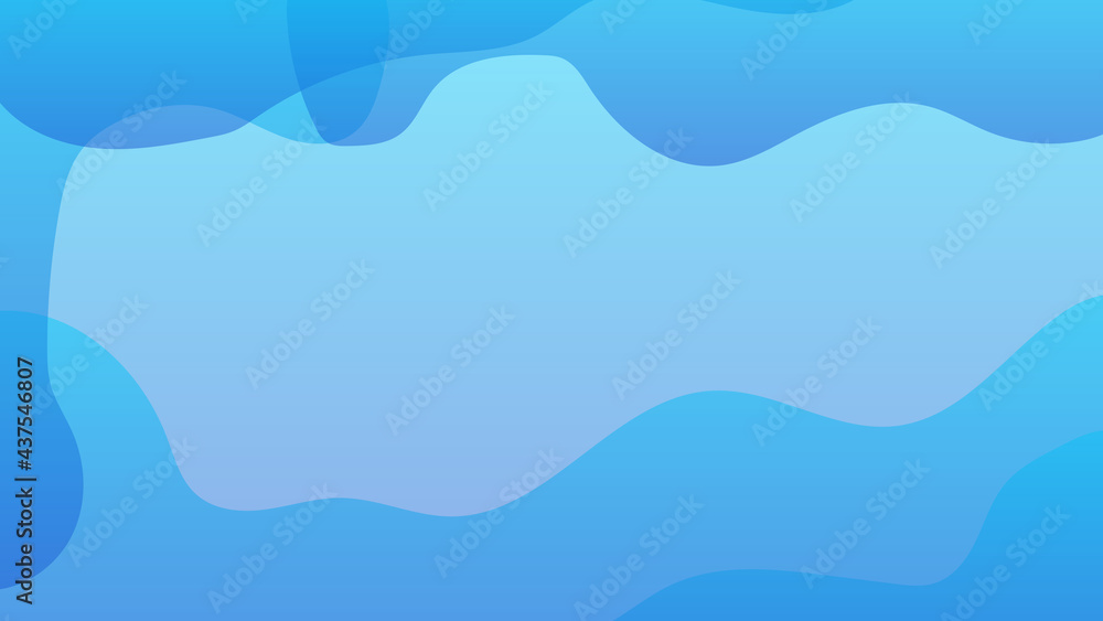 Fototapeta premium Simple minimal blue wave abstract background. Abstract background with dynamic effect. Motion vector Illustration. Trendy gradients. Can be used for advertising, marketing, presentation.