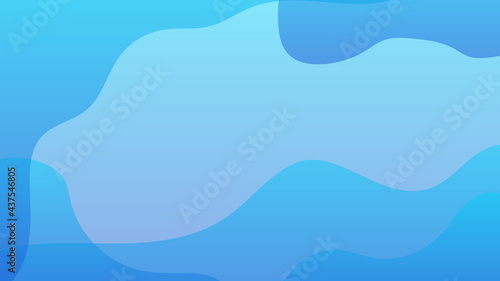 Simple minimal blue wave abstract background. Abstract background with dynamic effect. Motion vector Illustration. Trendy gradients. Can be used for advertising, marketing, presentation. © SyahCreation
