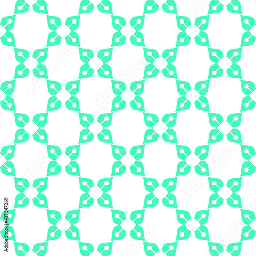 Decorative endless symmetrical motif. Geometric vector seamless pattern design template