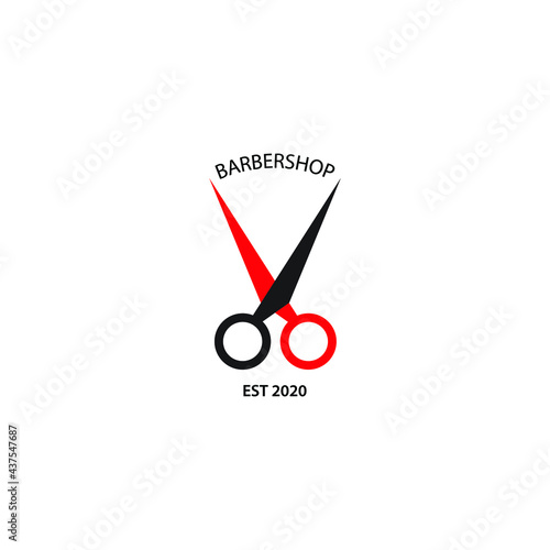 Scissor Logo.Barber Logo.Barbershop Logo Vector Illustration