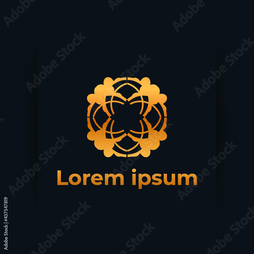 abstract luxury logo icon design template. monogram initials sign symbol. elegant jewelry frame icon logo design