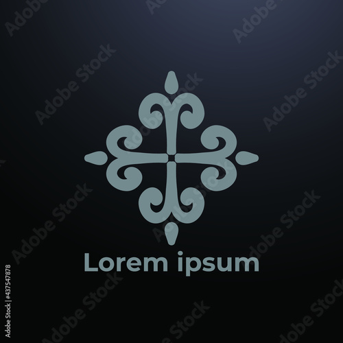 abstract luxury logo icon design template. monogram initials sign symbol. elegant jewelry frame icon logo design