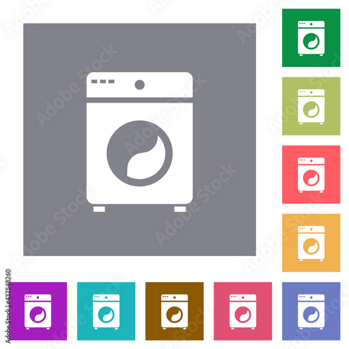 Washing machine square flat icons