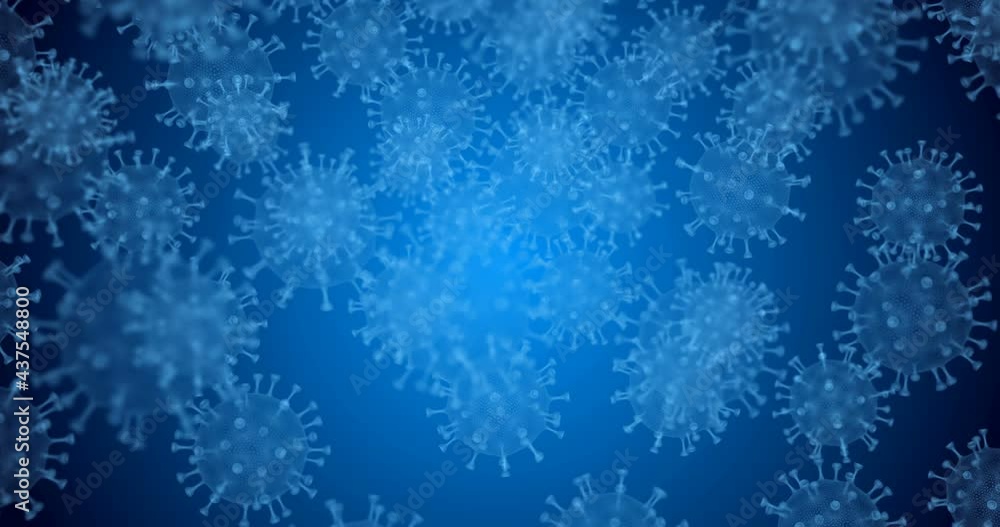 Blue Virus Cells falling slow motion Blue Virus Cells falling slow motion